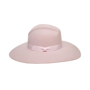 ladygaga同款粉色帽子Joanne礼帽摄影造型道具拍照羊毛大檐毛呢帽