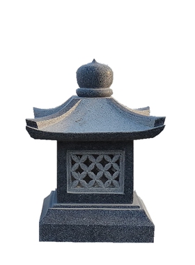 摆放户外围墙太阳能灯天然石头