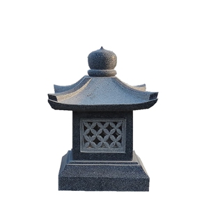 摆放户外围墙太阳能灯天然石头