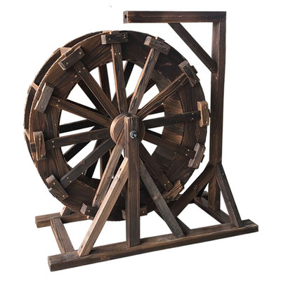 户外用品造园防腐木转运假山流水