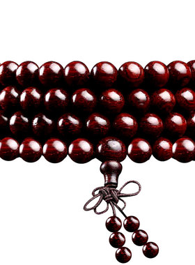 包邮 天然血檀木108颗手串高密顺纹小叶紫檀金星男女款佛珠手链