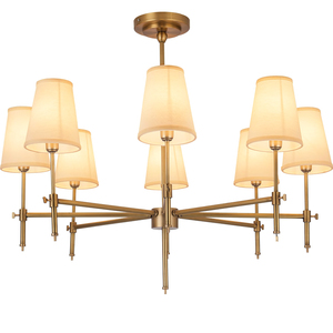 美式乡村客厅灯具欧式全铜复古灯田园现代简约吊灯北欧灯饰餐厅灯