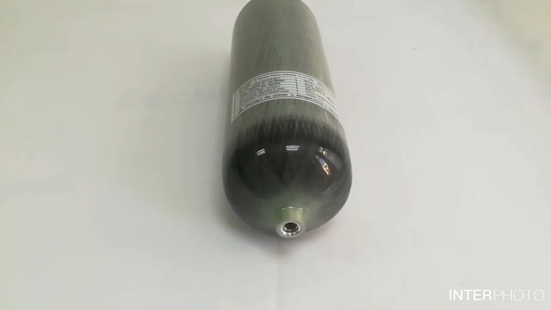 9l 300bar 4500psi Oxygen Hydrogen Compressed Air Used Gas Cylinder/for