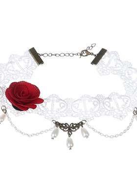 韩版项链手工编织蕾丝女脖子饰品