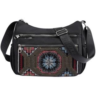 佰仕冠牛津布斜挎女士2025尼龙新款女包大容量小包帆布包包包挎包