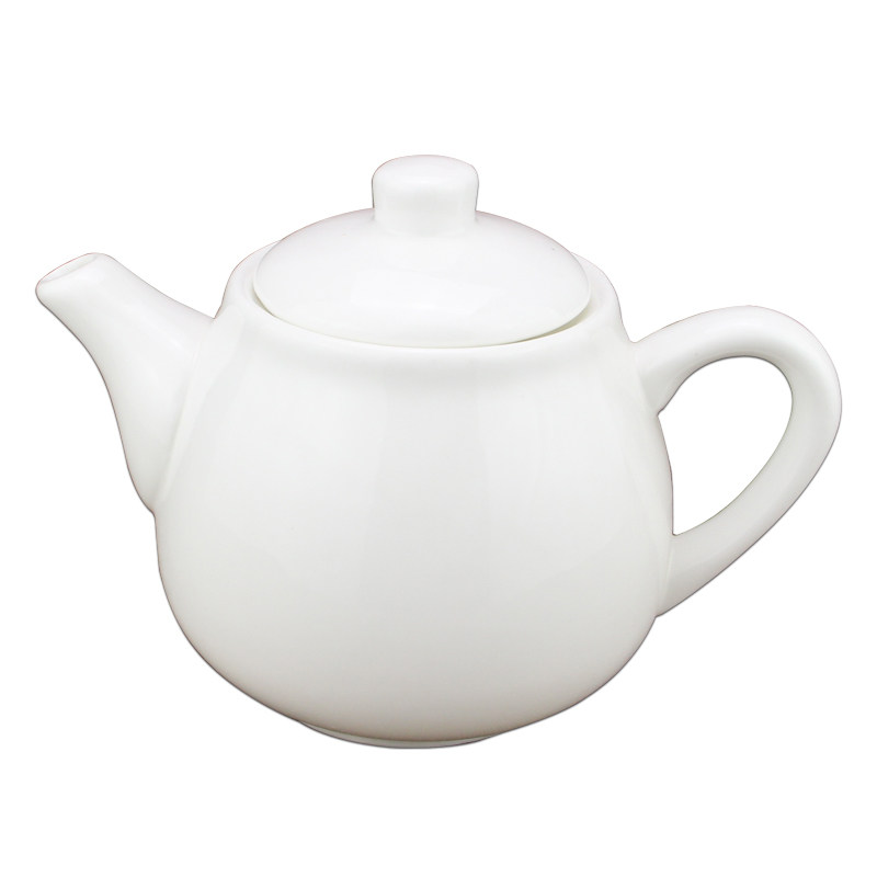 陶瓷纯白茶壶大号泡茶单壶大容量冷水壶酒店餐厅专用大同壶 包邮
