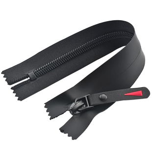 防水拉链韩版5号尼龙羽绒服外套拉锁配件双头双开黑色隐形长拉链