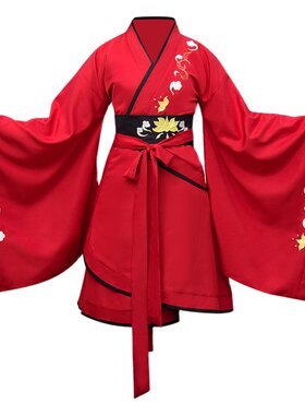 正规双绕曲裾广袖非古装交领汉服