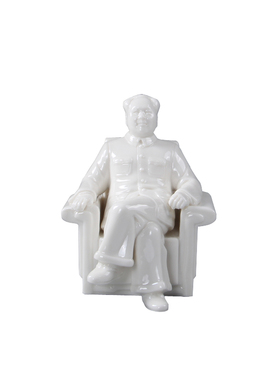 毛主席全身办公室礼品小号白瓷
