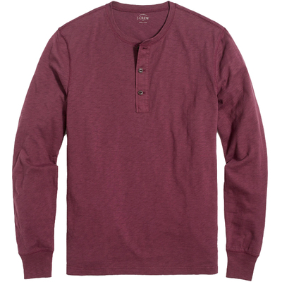 J.crew长袖T恤宽松纯色复古休闲