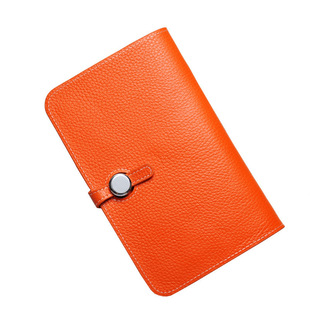 欧美大牌h家两折圆扣钱包牛皮护照夹真皮iphone包长款男卡女通用