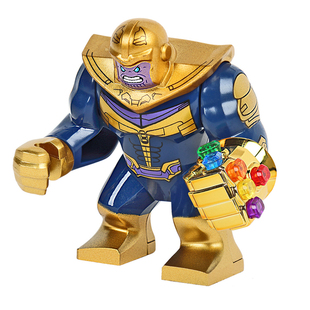 超级英雄大块头人仔钢铁MK50毒液灭霸绿巨人蝙蝠侠蜥蜴人积木玩具