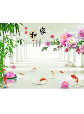 18d浮雕壁画影视墙布雅居美