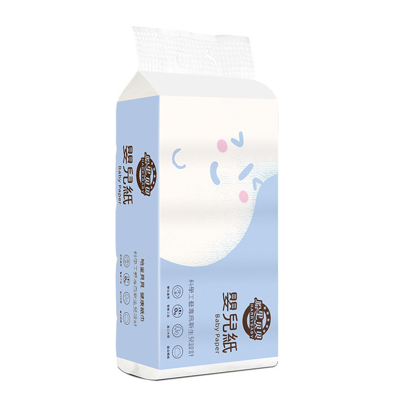 婴儿卫生纸哈里贝贝新生宝宝柔软有芯卷纸
