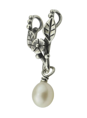 毕亨特珍珠吊坠皮绳银饰品