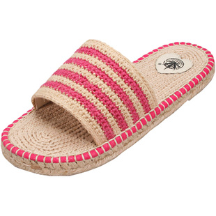 大漠行麻鞋非遗手工女士妈妈四季拖鞋吸汗透气防滑简约复古草鞋