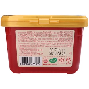 韩国进口清净园辣酱微辣顺昌辣椒酱韩式石锅拌饭辣炒年糕酱火锅