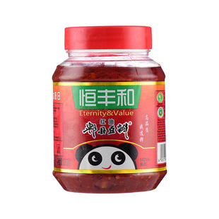 四川特产恒丰和红油郫县豆瓣酱1kg瓶装正宗家庭炒烧菜调味料