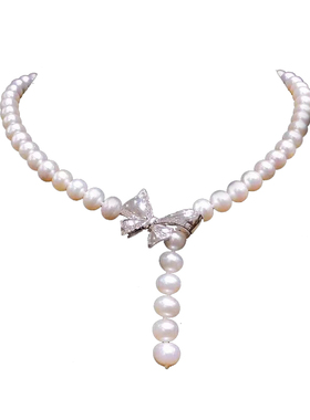 锆石礼服旗袍可调节天然珍珠