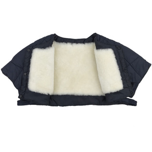 中老年羊毛护肩保暖睡觉冬季防寒男女士月子加厚羊皮毛一体膀坎肩