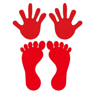 抖音结婚整蛊新郎伴郎团建年会派对接亲游戏道具手忙脚乱手脚脚印