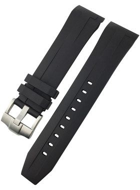 泰菲格硅橡胶防水表带适用天梭T120/T055海星1853蝴蝶扣21mm22mm