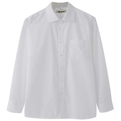 【CVC】开开商务衬衣男宽松工作服中年休闲长袖正装白蓝衬衫