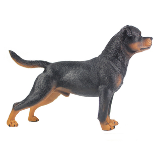 仿真实心大号罗威纳模型玩具动物宠物警犬狗狗手办摆件男儿童礼物