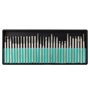 金刚砂磨头30支磨针配件电磨台磨机牙机玉石翡翠蜜蜡雕刻打磨工具