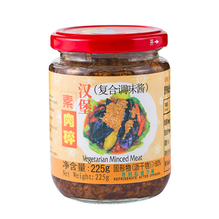 【齐善素食_汉堡素肉碎】拌饭酱炒菜风味斋菜素食酱料调味品瓶装