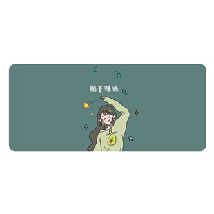 元气少女鼠标垫超大码卡通游戏台式电脑桌垫可爱小仙女防水写字垫