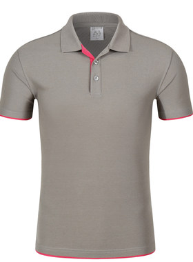 工作服定制夏季男女速干T恤翻领工衣厂服短袖订做POLO衫印字LOGO