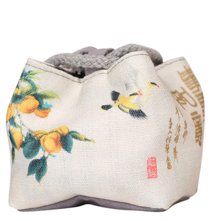 加厚功夫茶具主人杯单杯袋品茗杯收纳包便携旅行束口茶杯小布袋