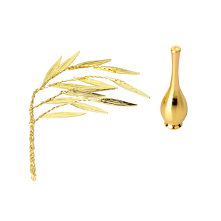 观音菩萨法器柳枝净瓶观音佛像合金法器配件摆件杨柳枝玉净瓶配件