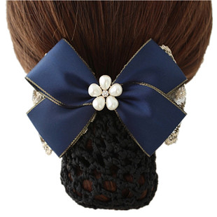 女发网头饰空姐职业头花上班发饰酒店护士银行工作人员网兜盘发夹