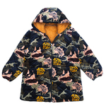 儿童罩衣加绒加厚罩衫宝宝吃饭护衣男女童反穿衣长袖画画拉链秋冬