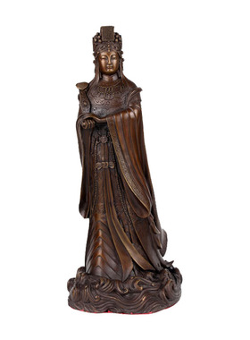 纯铜妈祖像摆件家居客厅供奉