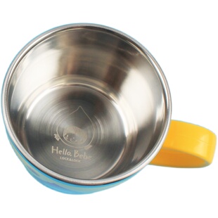 乐扣乐扣水杯不锈钢儿童幼儿园女学生宝宝卡通带盖喝水杯子 250ml