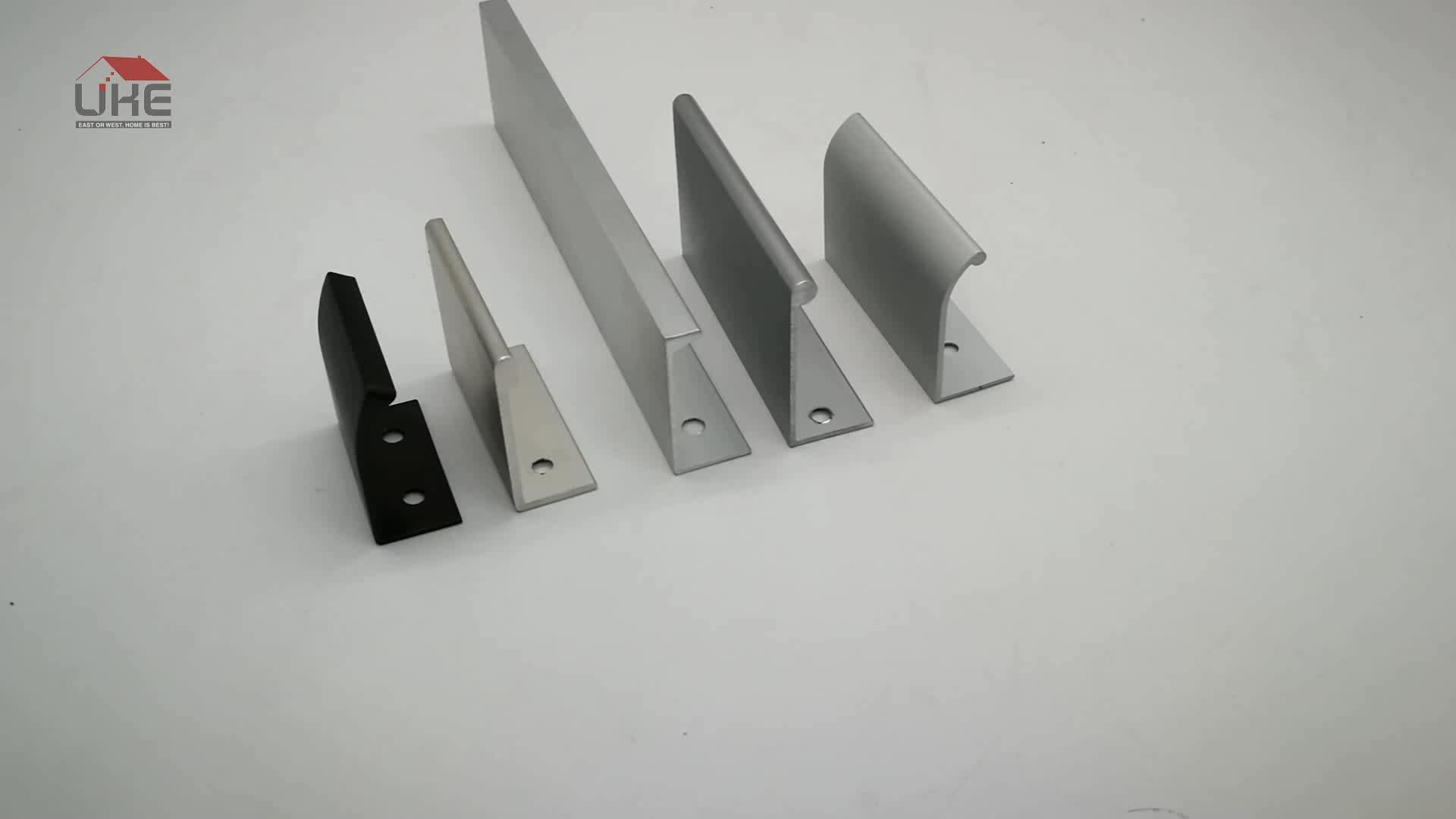 Fixing By Screws Aluminum Pull Handles Edge Finger Pulls