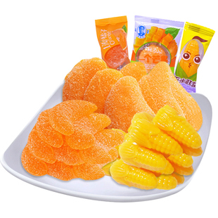 沈阳特产不老林玉米芒果橘子果汁软糖1500g 橡皮糖喜糖散装批发