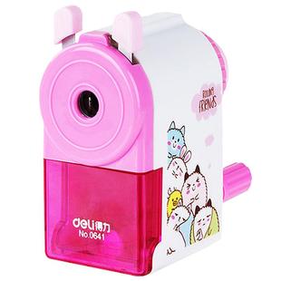 得力卷笔刀削铅笔器手摇学生用多功能钻刨旋绞小学生小型转笔儿童文具学习用品车修剥自动进铅机小式刀笔耐用