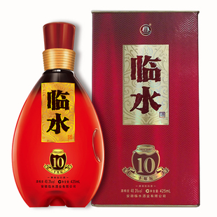 【4瓶装】临水十年坛整箱特价纯高粮白酒浓酱兼香型送礼礼盒装