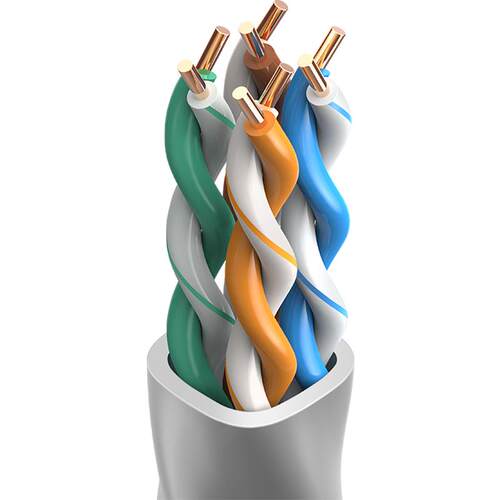 普联TP-LINK CAT5e超五类非屏蔽网线千兆无氧铜网络布线工程100米