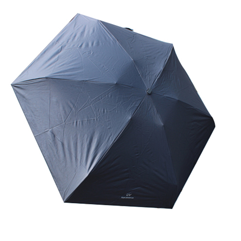 五折伞晴雨伞超轻扁形黑胶防晒