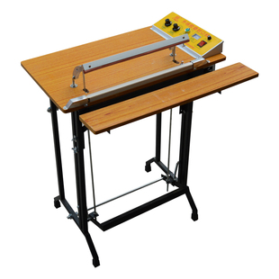 升球胶袋封口机脚踏通过式脚踩PVC塑料热收缩膜封切POF切膜400mm