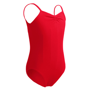 舞蹈服女童练功服吊带上衣黑色体操服中国舞拉丁形体儿童芭蕾舞服