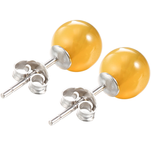 S925纯银女空托耳钉 托盘耳针 自制珍珠托银耳托配件 diy耳环材料