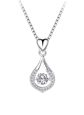 PT950铂金项链 女友礼物18K白金项链 百搭珠宝首饰 钻石吊坠女款