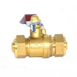 4分1216铝塑管球阀 6分1620太阳能阀门 卡套式阀 铜球阀 DN15 20