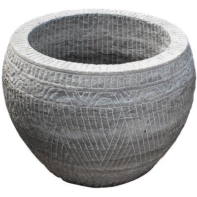 石雕鱼缸圆形仿古青石花盆流水景观庭院摆件门海天然石材鱼缸包邮